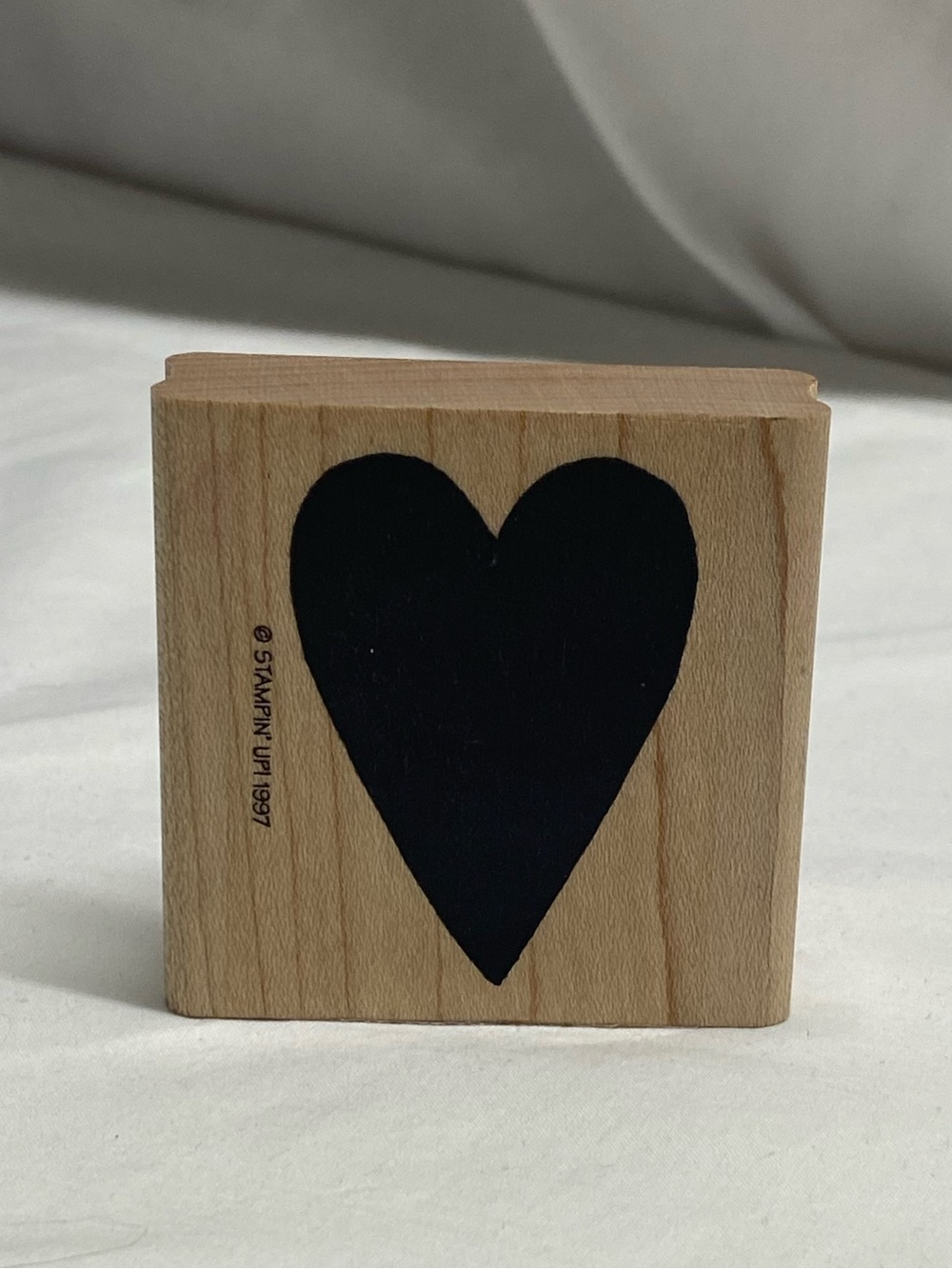 34* Vintage 1997 Stampin' Up! Solid Heart Rubber Stamp for crafts